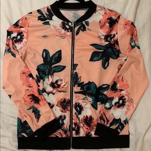 FLORAL BOMBER JACKET